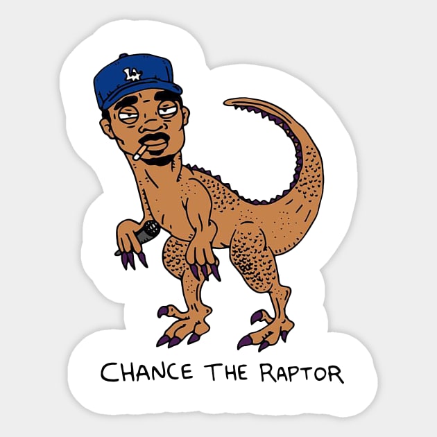 Chance the raptor Sticker by Everything Goods